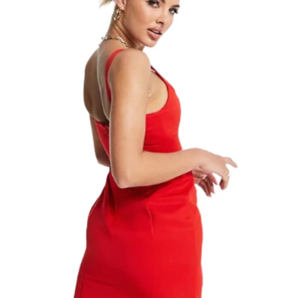 ASOS Red Sleeveless Cocktail Mini Dress - Picture 3 of 12